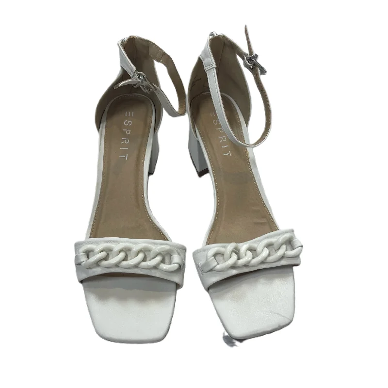 Shoes Heels Block By Esprit In White Size: 9---Fashionable Kitten Heels for Date Night