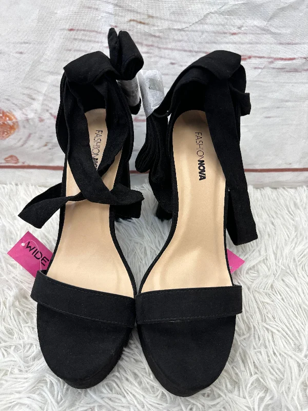 Shoes Heels Block By Fashion Nova In Black, Size: 9---Fashionable Kitten Heels for Date Night