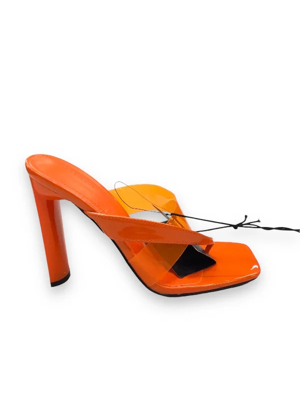 Shoes Heels Block By Forever 21 In Orange, Size: 6---Fashionable Kitten Heels for Date Night