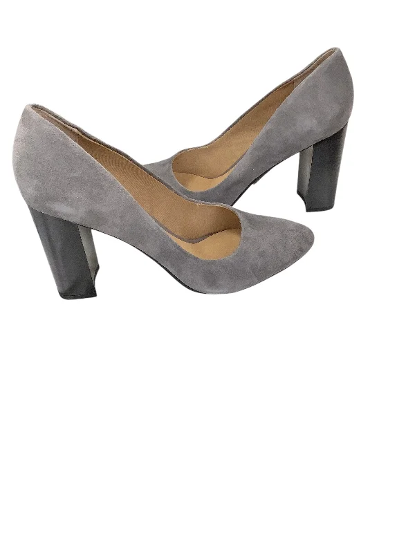 Shoes Heels Block By Franco Sarto In Grey, Size: 8.5---Fashionable Kitten Heels for Date Night