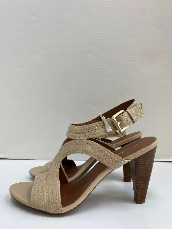 Shoes Heels Block By Franco Sarto In Tan, Size: 9---Fashionable Kitten Heels for Date Night