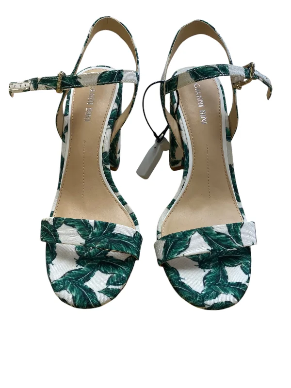 Shoes Heels Block By Gianni Bini In Tropical Print, Size: 7---Fashionable Kitten Heels for Date Night