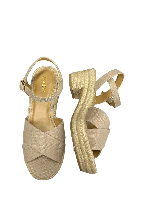 Shoes Heels Block By J. Crew In Beige, Size: 8.5---Fashionable Kitten Heels for Date Night