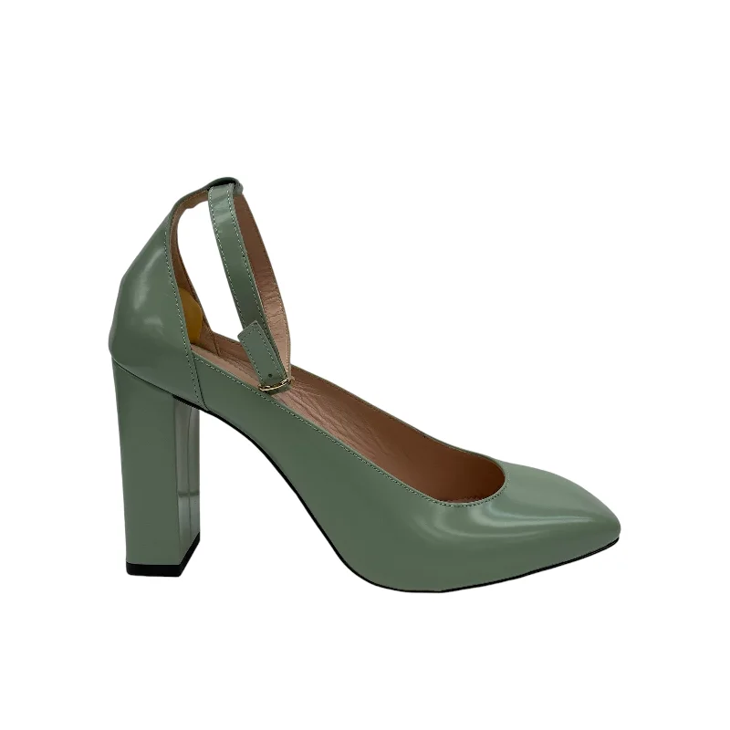 Shoes Heels Block By J. Crew In Green, Size:9---Fashionable Kitten Heels for Date Night