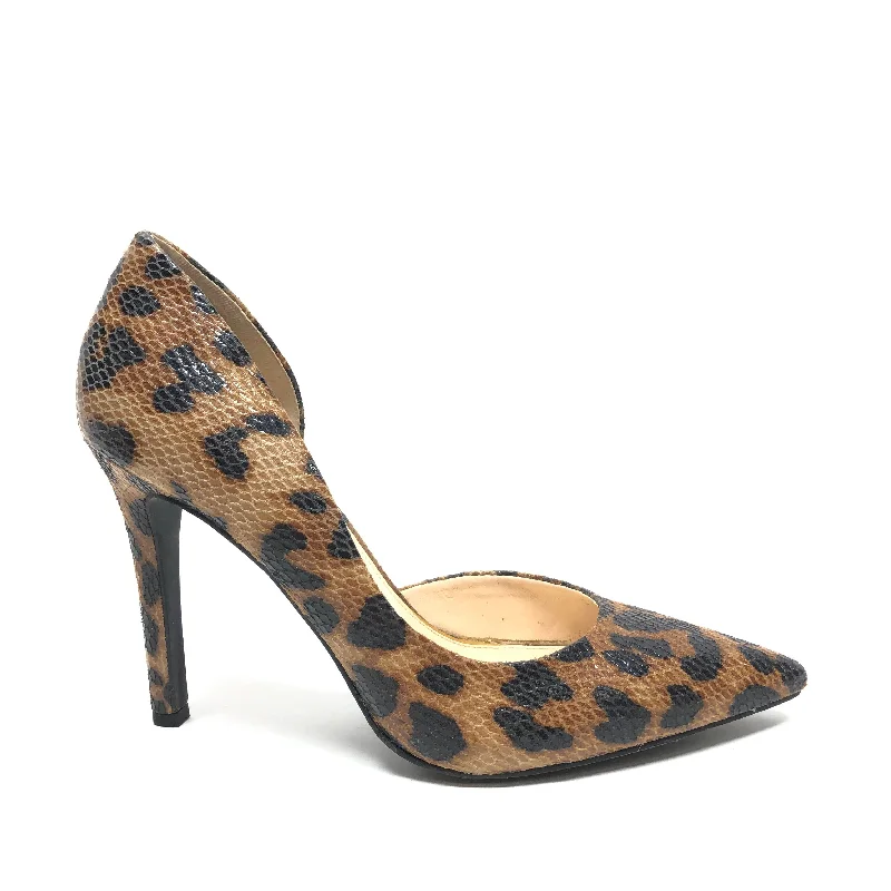 Shoes Heels Block By Jessica Simpson In Animal Print, Size: 8.5---Fashionable Kitten Heels for Date Night