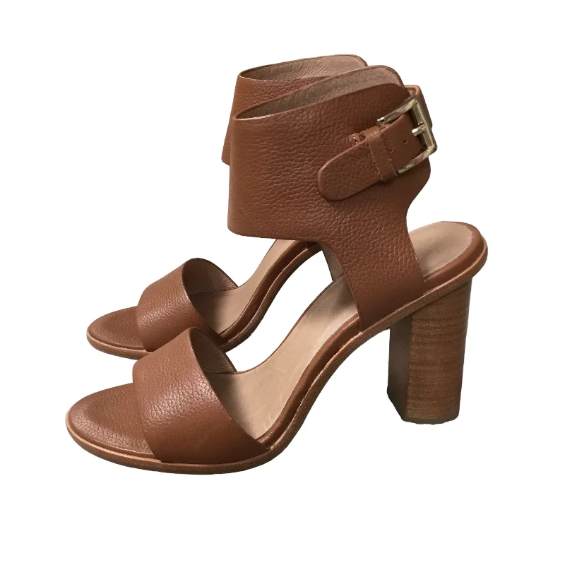 Shoes Heels Block By Joie In Tan, Size: 6.5---Fashionable Kitten Heels for Date Night