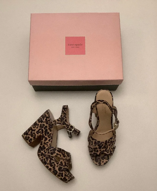 Shoes Heels Block By Kate Spade In Animal Print, Size: 10---Fashionable Kitten Heels for Date Night