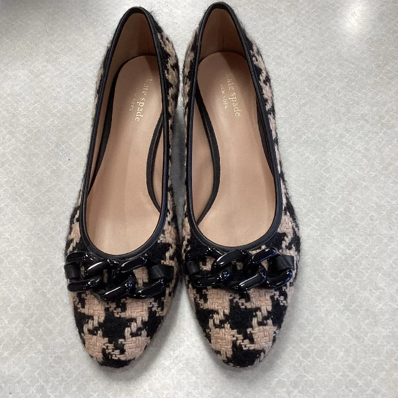 Shoes Heels Block By Kate Spade In Black & Tan, Size: 9---Fashionable Kitten Heels for Date Night