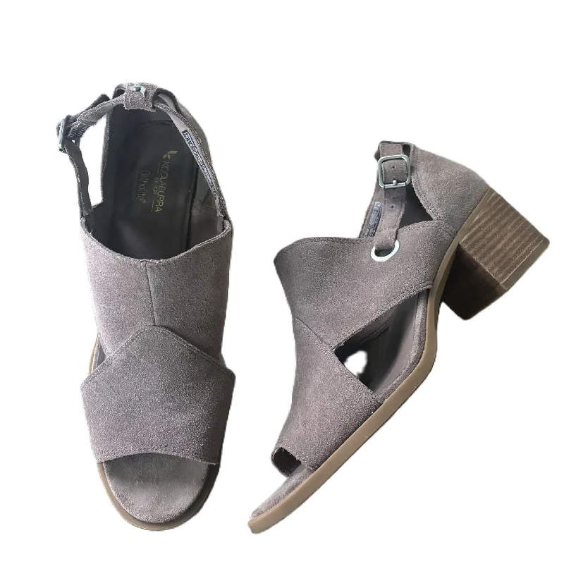 Shoes Heels Block By Koolaburra By Ugg In Taupe, Size: 11---Fashionable Kitten Heels for Date Night