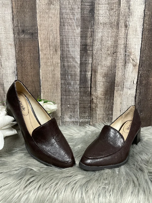 Shoes Heels Block By Life Stride In Brown, Size: 8---Fashionable Kitten Heels for Date Night