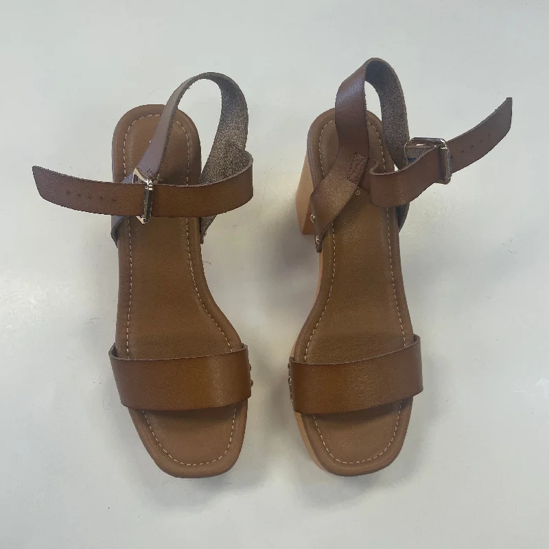 Shoes Heels Block By Limelight In Brown, Size: 10---Fashionable Kitten Heels for Date Night