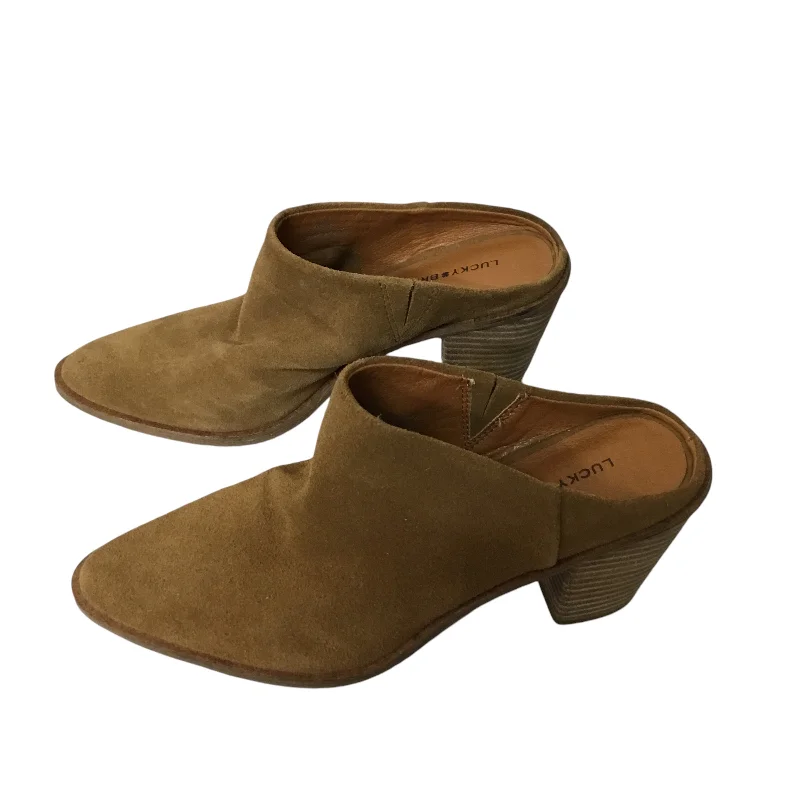 Shoes Heels Block By Lucky Brand In Brown, Size: 8---Fashionable Kitten Heels for Date Night