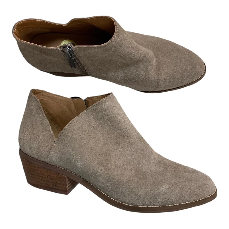 Shoes Heels Block By Lucky Brand In Taupe, Size: 9---Fashionable Kitten Heels for Date Night