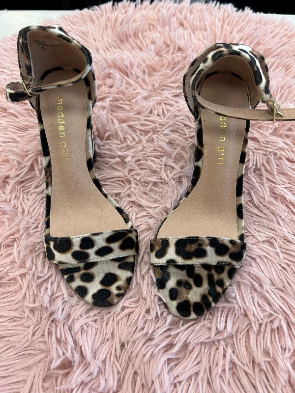 Shoes Heels Block By Madden Girl In Animal Print, Size: 6---Fashionable Kitten Heels for Date Night