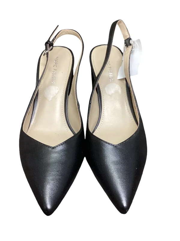 Shoes Heels Block By Marc Fisher In Black, Size: 8---Fashionable Kitten Heels for Date Night