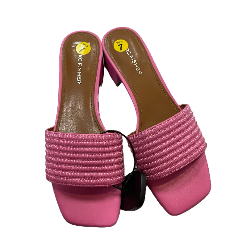 Shoes Heels Block By Marc Fisher In Pink, Size: 7---Fashionable Kitten Heels for Date Night