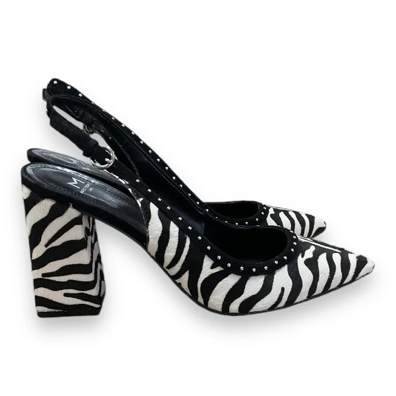 Shoes Heels Block By Marc Fisher In Zebra Print, Size: 7.5---Fashionable Kitten Heels for Date Night