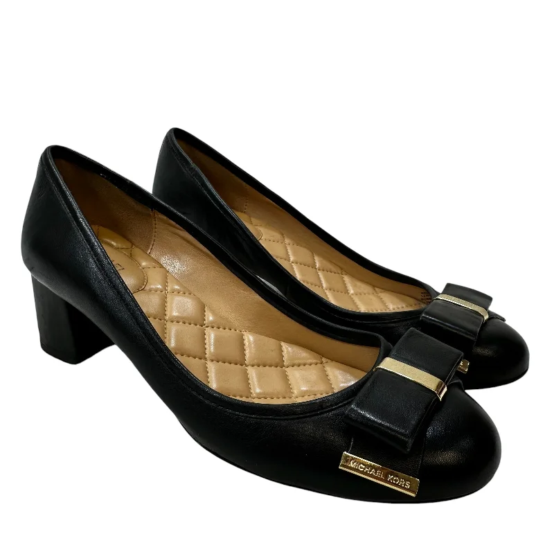 Shoes Heels Block By Michael By Michael Kors In Black, Size: 7---Fashionable Kitten Heels for Date Night