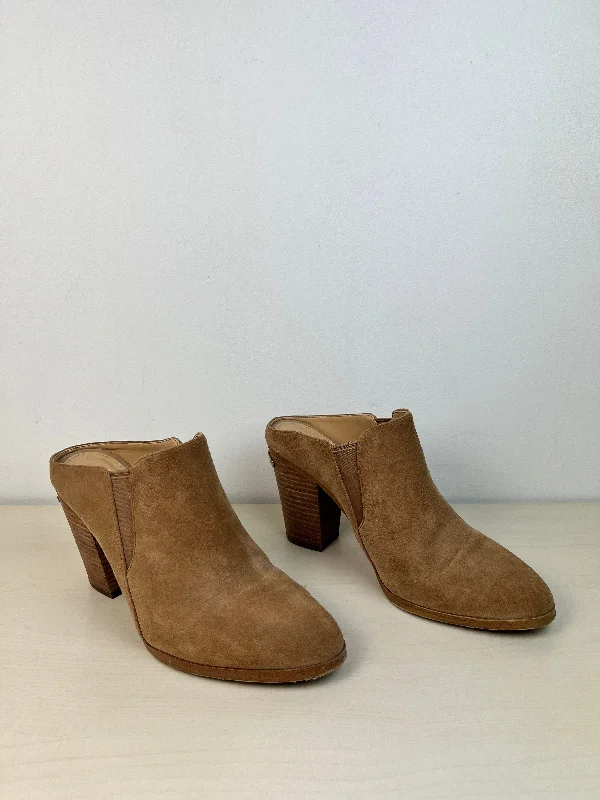 Shoes Heels Block By Michael By Michael Kors In Tan, Size: 9---Fashionable Kitten Heels for Date Night