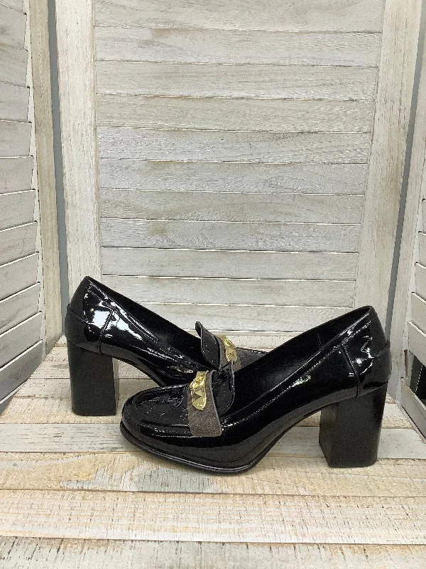 Shoes Heels Block By Michael Kors Collection In Black, Size: 7.5---Fashionable Kitten Heels for Date Night