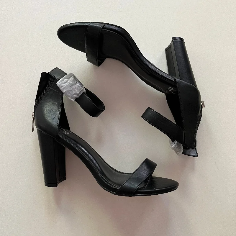 Shoes Heels Block By New York And Co In Black, Size: 8.5---Fashionable Kitten Heels for Date Night