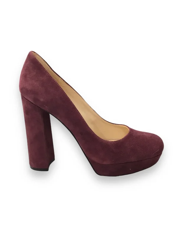 Shoes Heels Block By Nine West In Purple, Size: 6.5---Fashionable Kitten Heels for Date Night