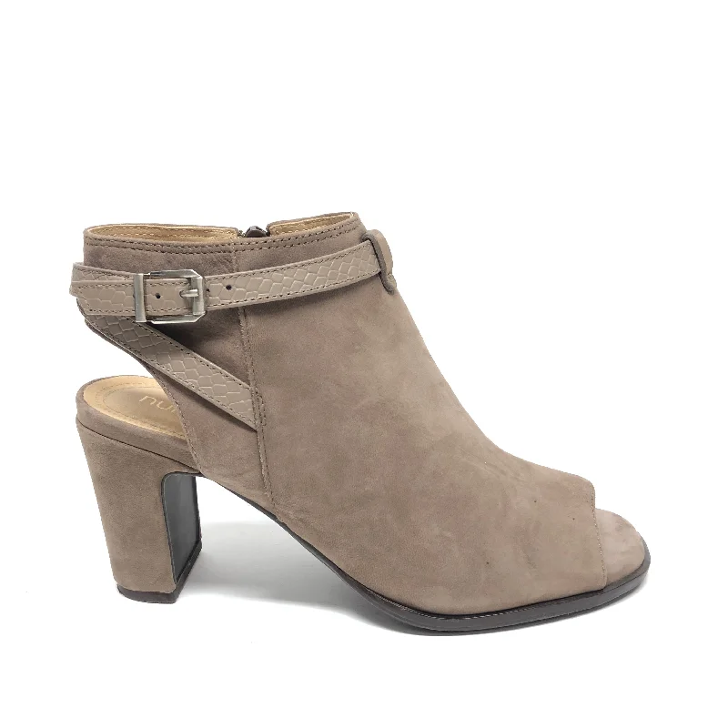 Shoes Heels Block By Nurture In Taupe, Size: 6.5---Fashionable Kitten Heels for Date Night