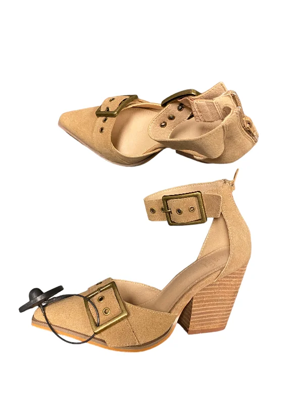 Shoes Heels Block By OASIS SOCIETY In Brown, Size: 6.5---Fashionable Kitten Heels for Date Night