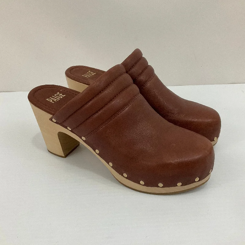 Shoes Heels Block By Paige In Brown, Size: 10---Fashionable Kitten Heels for Date Night