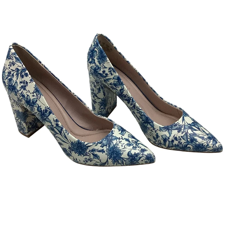 Shoes Heels Block By Preston And New York In Blue, Size: 7---Fashionable Kitten Heels for Date Night