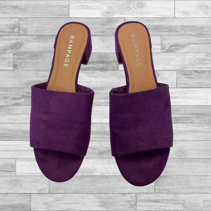 Shoes Heels Block By Rampage In Purple, Size: 9---Fashionable Kitten Heels for Date Night