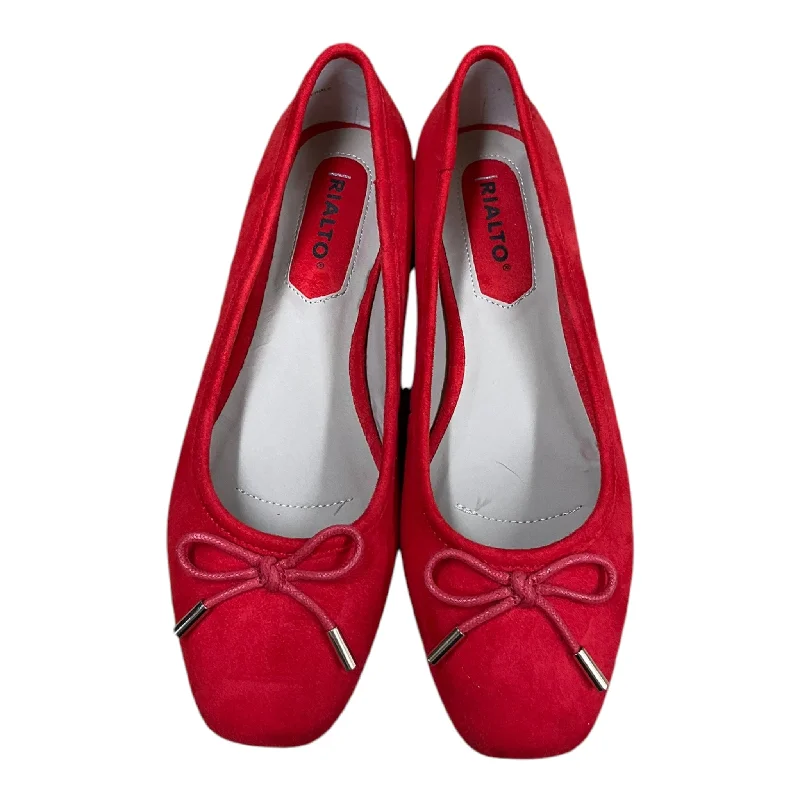 Shoes Heels Block By Rialto In Red, Size: 8.5---Fashionable Kitten Heels for Date Night