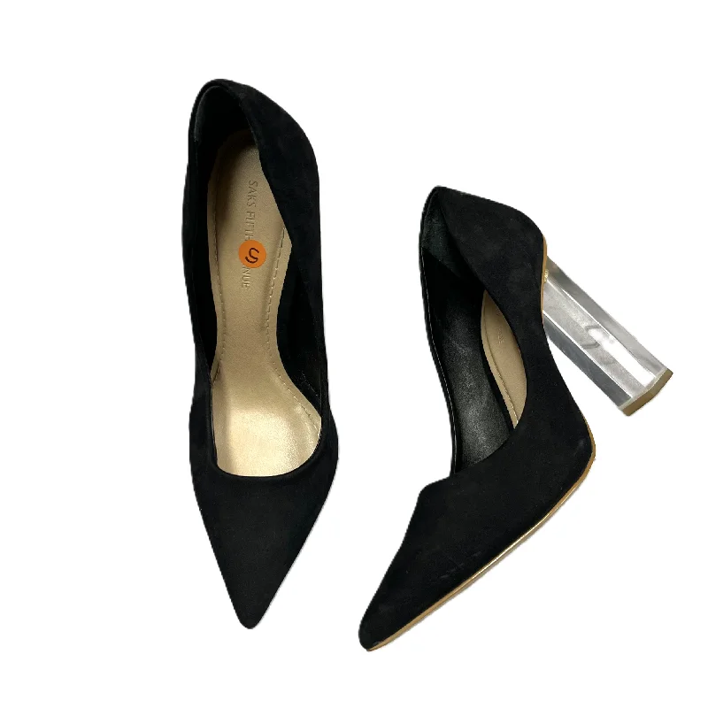 Shoes Heels Block By Saks Fifth Avenue In Black, Size: 5---Fashionable Kitten Heels for Date Night