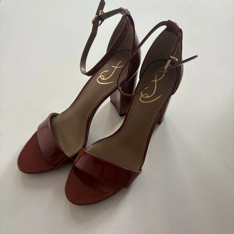 Shoes Heels Block By Sam Edelman In Brown, Size: 9.5---Fashionable Kitten Heels for Date Night