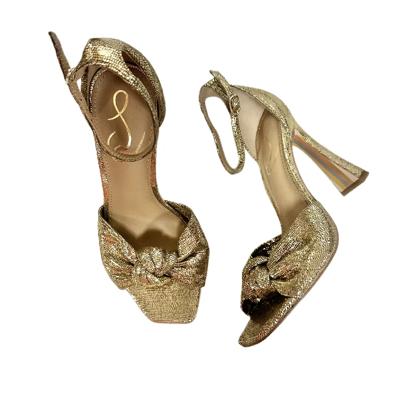 Shoes Heels Block By Sam Edelman In Gold, Size: 5.5---Fashionable Kitten Heels for Date Night