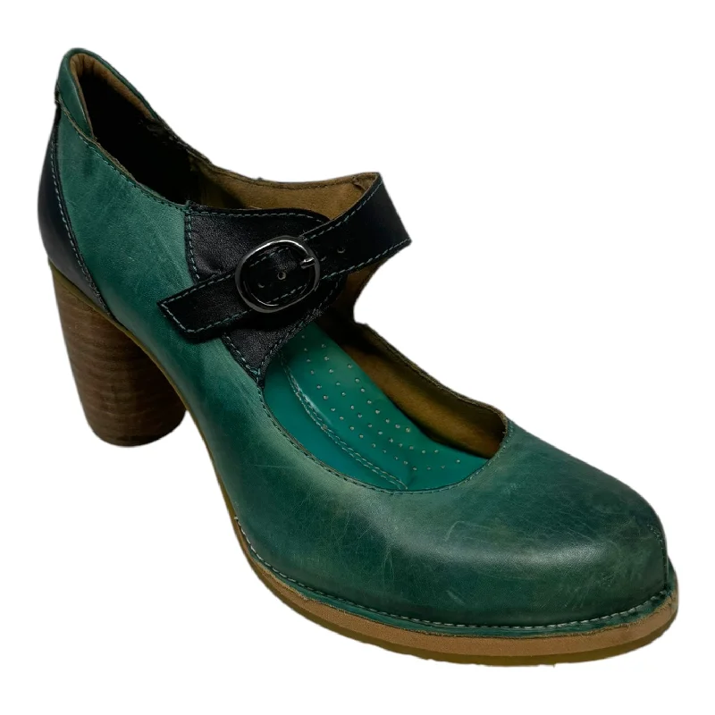 Shoes Heels Block By Spring Step In Teal, Size: 6.5---Fashionable Kitten Heels for Date Night