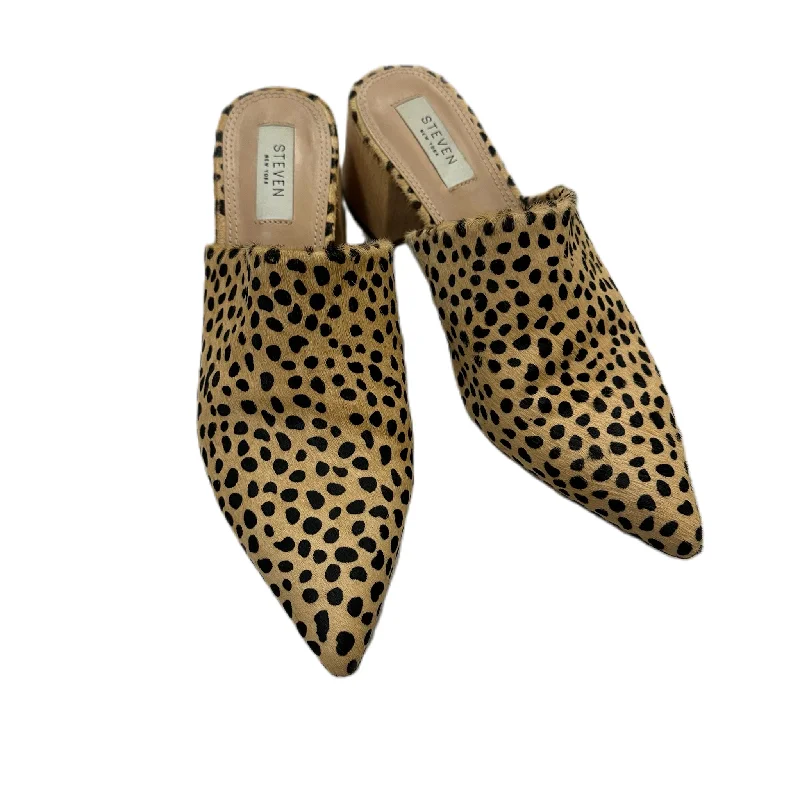 Shoes Heels Block By Steve Madden In Animal Print, Size: 9---Fashionable Kitten Heels for Date Night