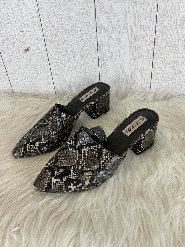 Shoes Heels Block By Steve Madden In Snakeskin Print, Size: 7.5---Fashionable Kitten Heels for Date Night