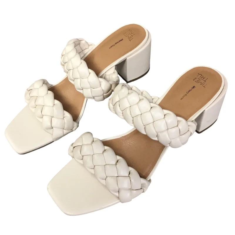 Shoes Heels Block By Time And Tru In Cream, Size: 10---Fashionable Kitten Heels for Date Night