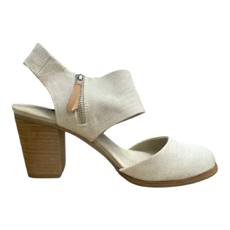 Shoes Heels Block By Toms In Beige, Size: 11---Fashionable Kitten Heels for Date Night