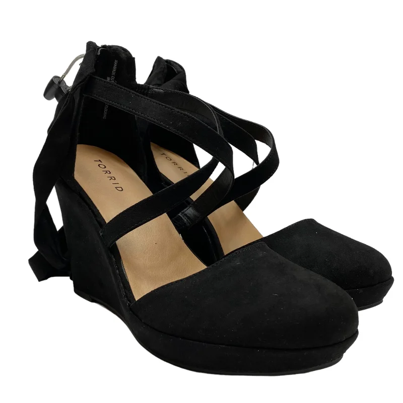 Shoes Heels Block By Torrid In Black, Size: 10.5---Fashionable Kitten Heels for Date Night