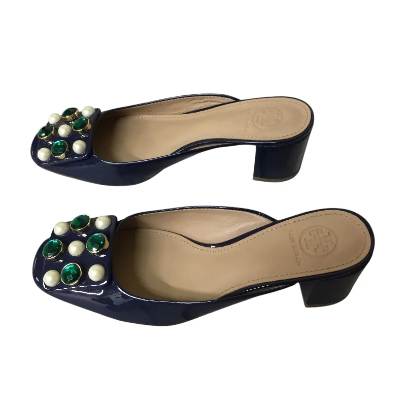 Shoes Heels Block By Tory Burch In Blue & Green, Size: 6.5---Fashionable Kitten Heels for Date Night