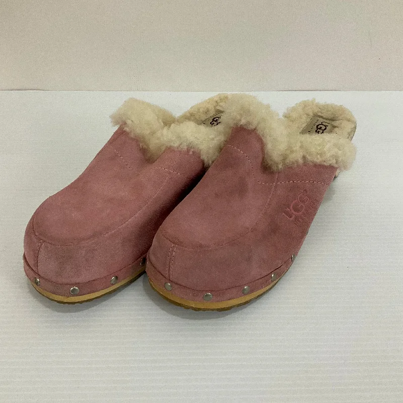 Shoes Heels Block By Ugg In Pink, Size: 9---Fashionable Kitten Heels for Date Night