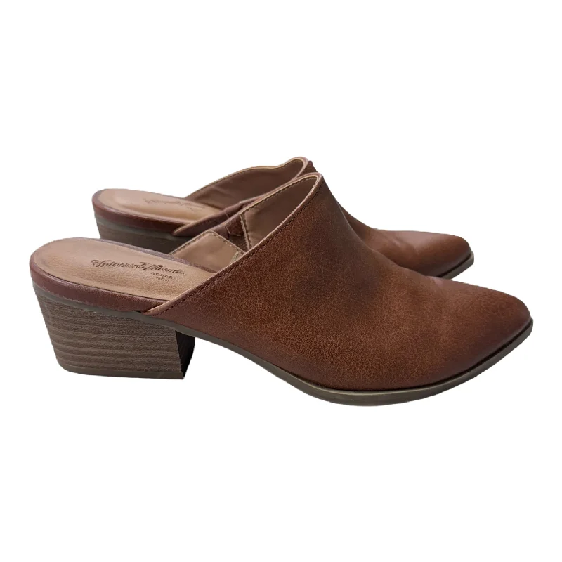 Shoes Heels Block By Universal Thread In Brown, Size: 6---Fashionable Kitten Heels for Date Night