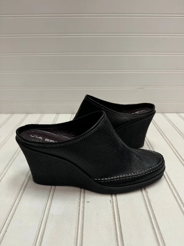 Shoes Heels Block By Via Spiga In Black, Size: 9---Fashionable Kitten Heels for Date Night