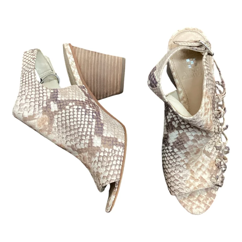 Shoes Heels Block By Vince Camuto In Snakeskin Print, Size: 8---Fashionable Kitten Heels for Date Night