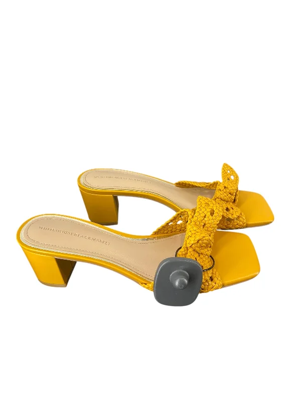 Shoes Heels Block By White House Black Market In Yellow, Size: 7---Fashionable Kitten Heels for Date Night