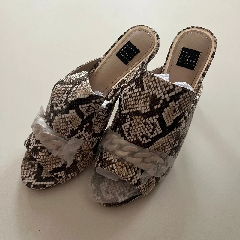 Shoes Heels Block By White House Black Market O In Animal Print, Size: 8.5---Fashionable Kitten Heels for Date Night