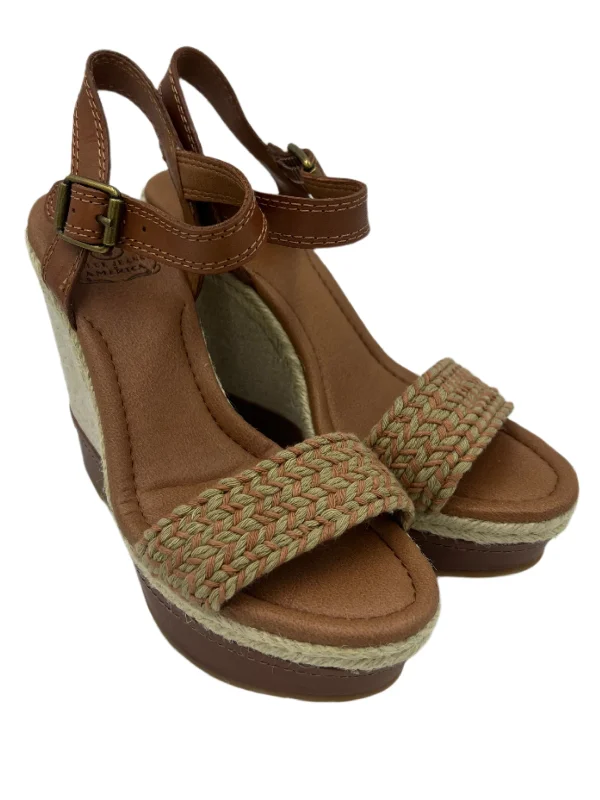 Espadrille Wedge By Lucky Brand In Brown, Size: 7.5---Fashionable Kitten Heels for Date Night