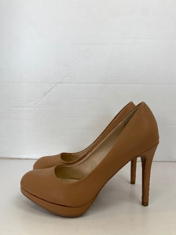 Stiletto Heel Pumps with Perfect Fit--Shoes Heels Stiletto By Anne Michelle In Tan, Size: 7-Fashionable & Classic